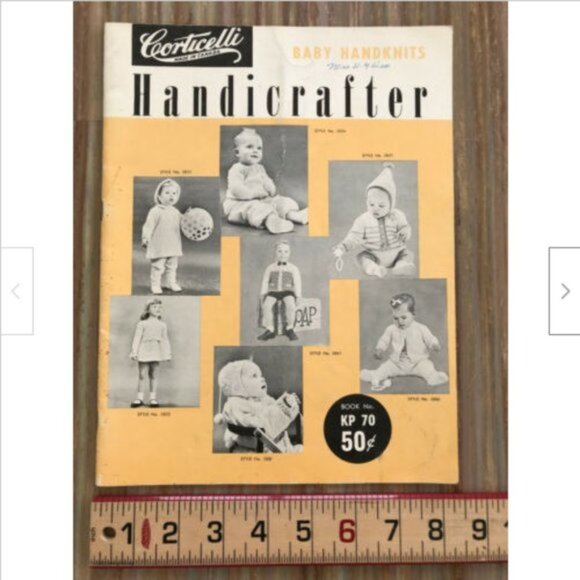 Corticelli Handicrafter #70 Baby Handknits Vtg Craft Book 1950s Knitting Pattern - Picture 1 of 5